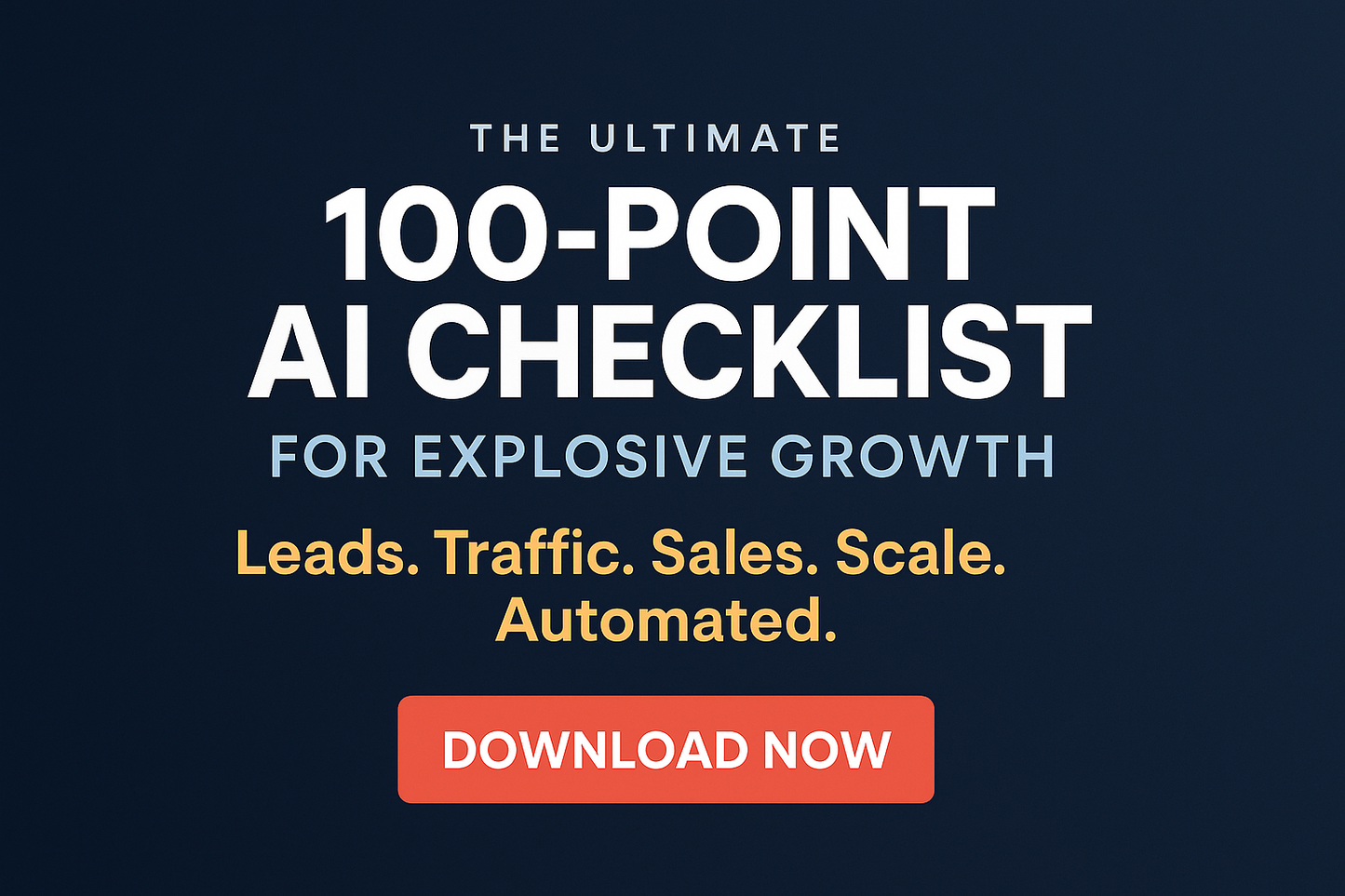 Explosive AI Tactical Machine - 100 Point Checklist